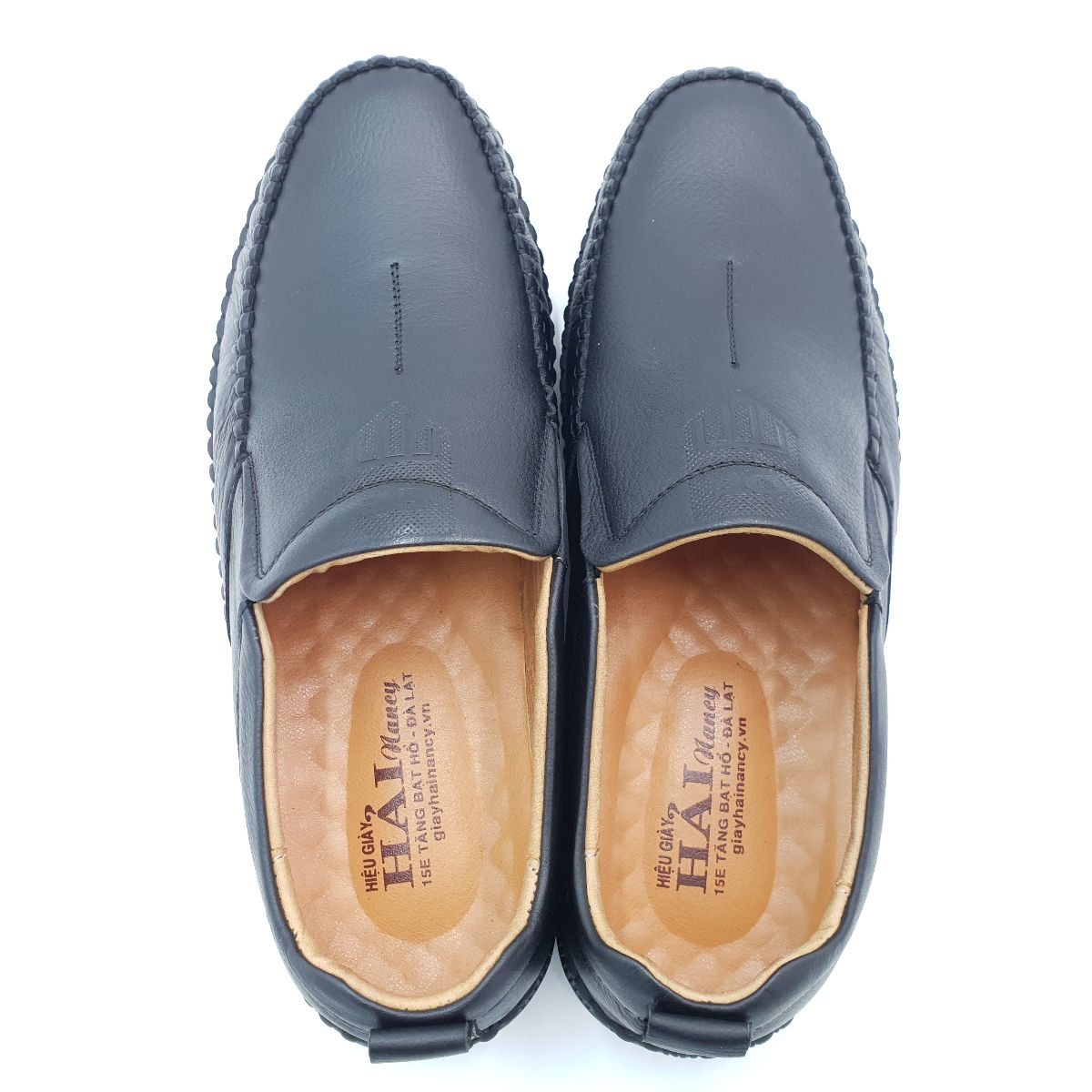 Giày mọi nam mũi vuông Hải Nancy da bò cao cấp IN722D