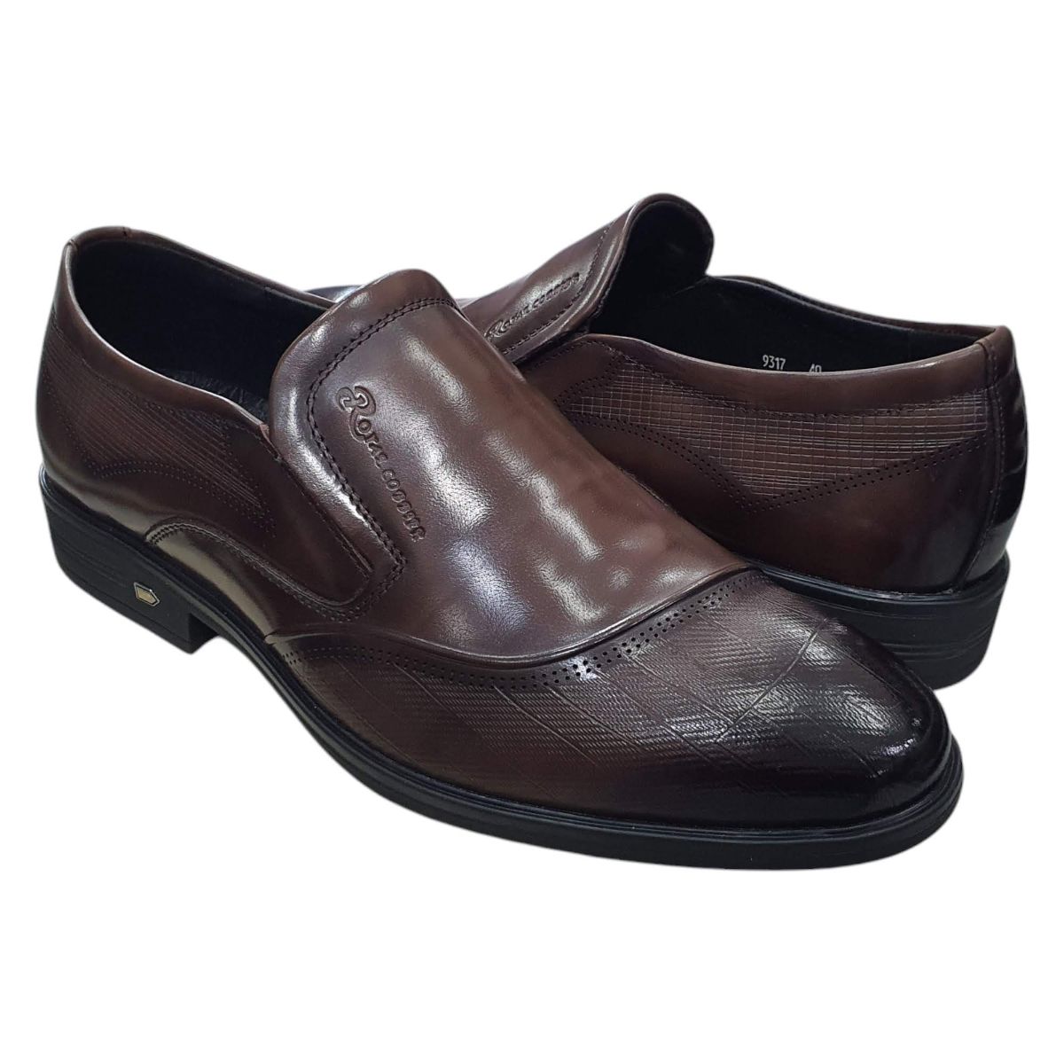 Giày tây nam xỏ chân da bò cao cấp 9317N