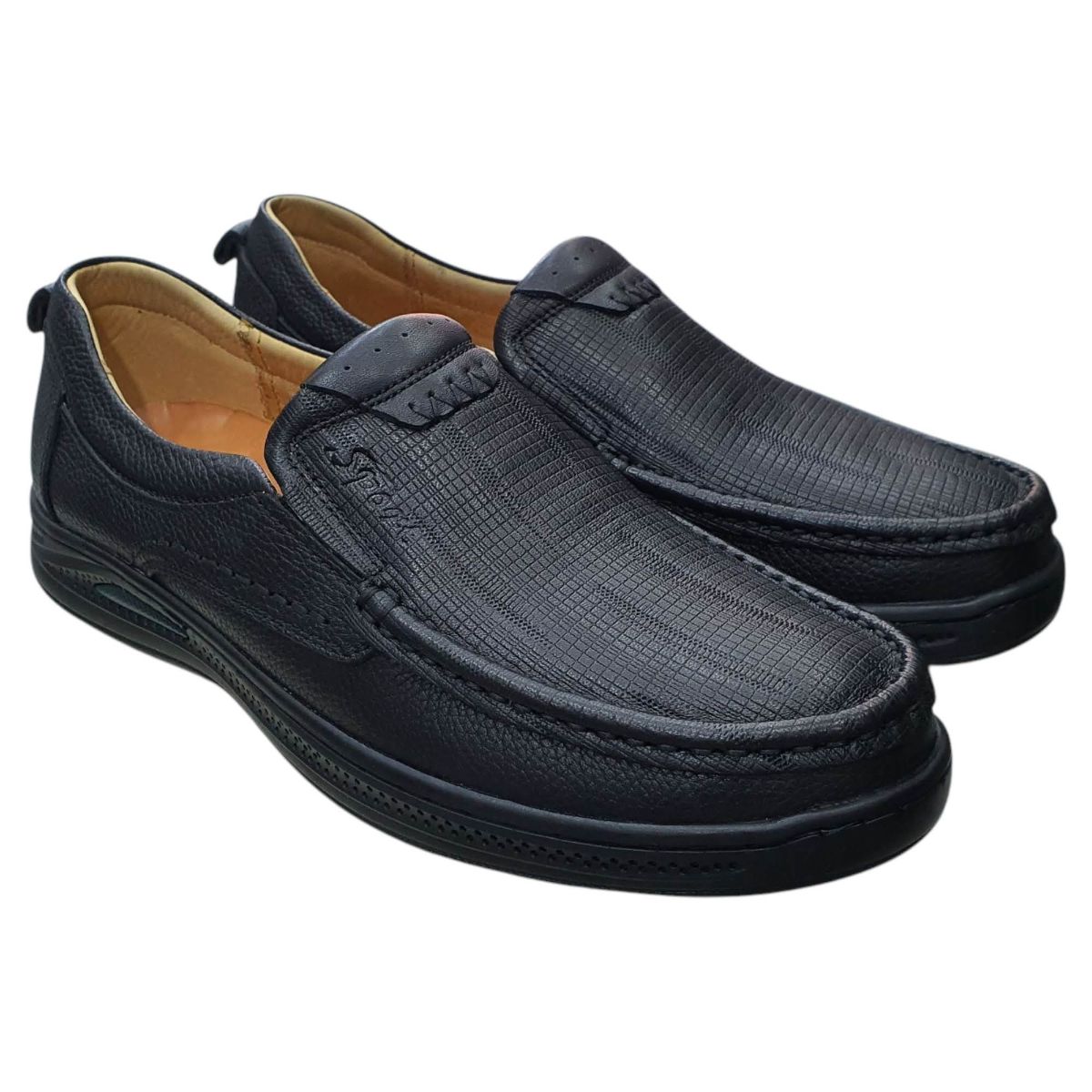 Giày mọi nam xỏ chân Hải Nancy da bò cao cấp Q923D