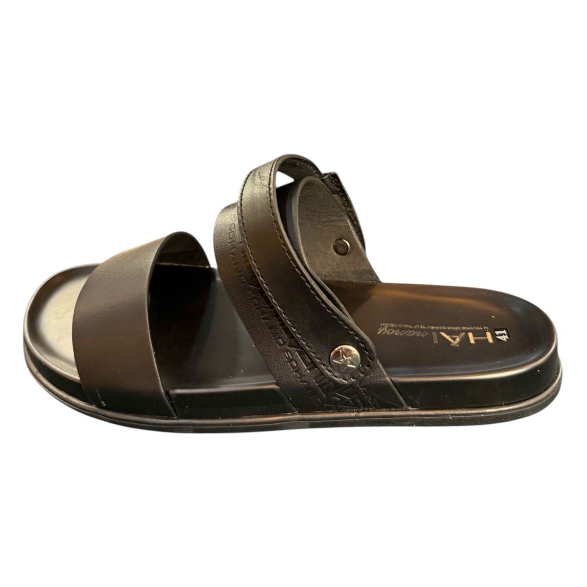 Sandal nam quai ngang Hải Nancy da bò cao cấp SD007D