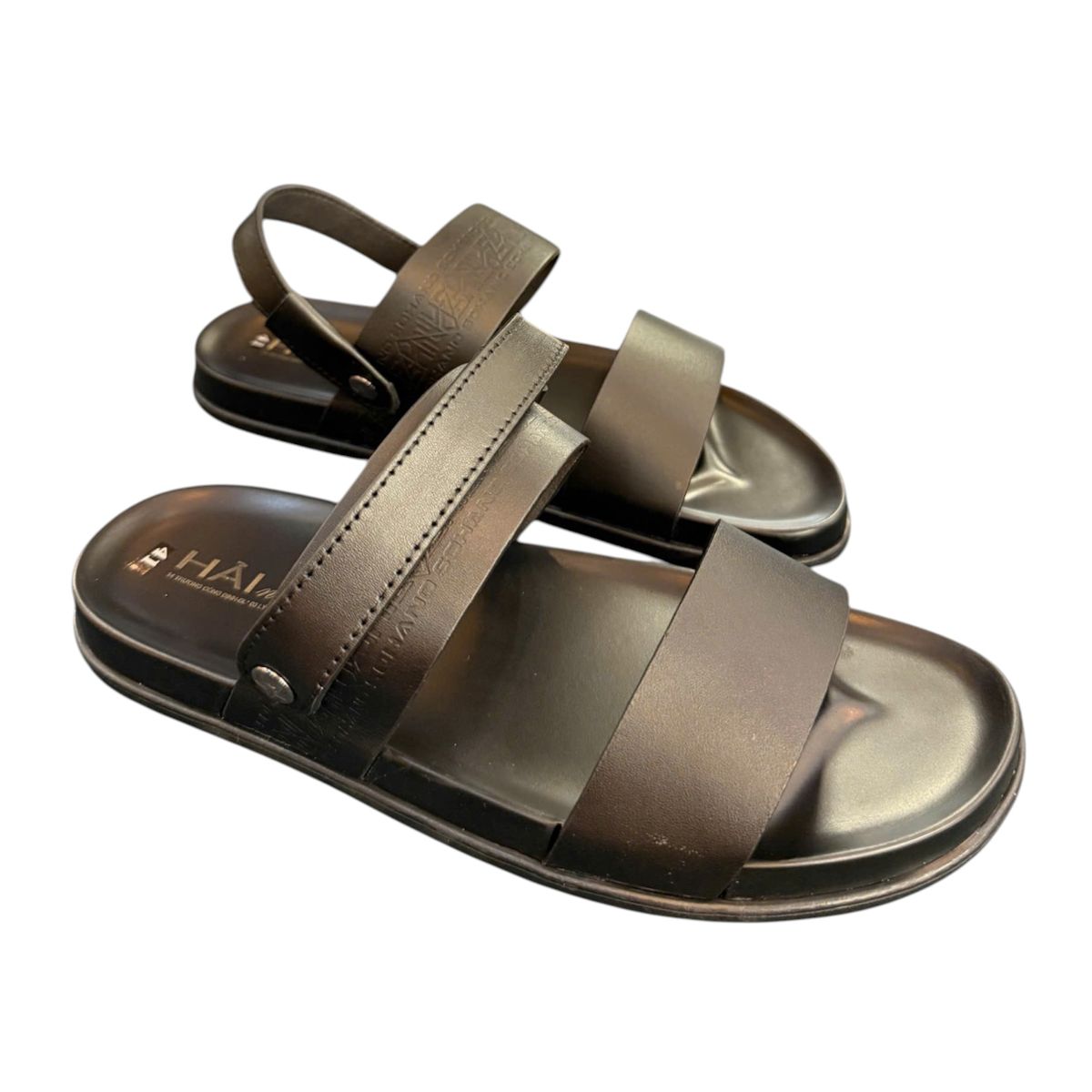 Sandal nam quai ngang Hải Nancy da bò cao cấp SD007D