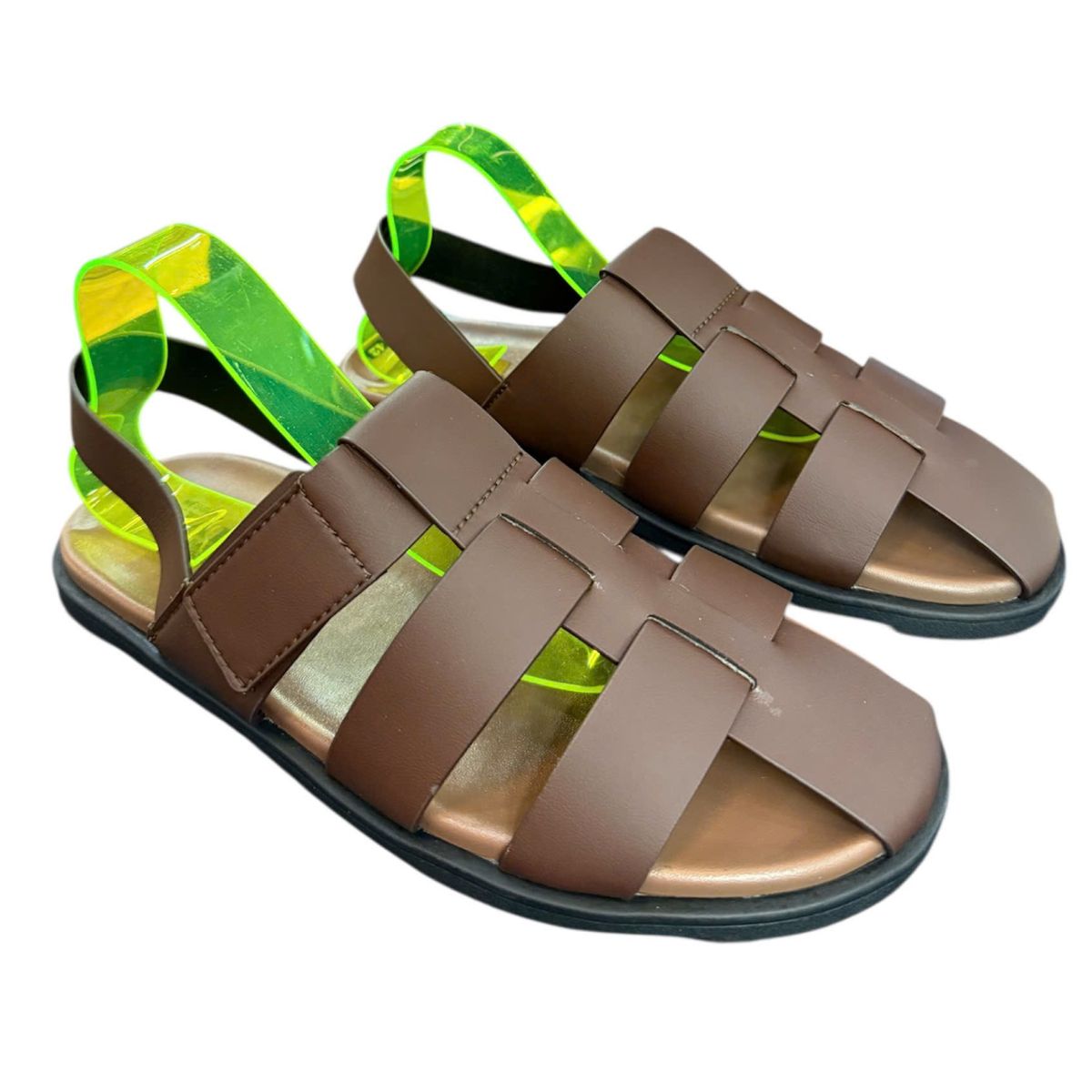 Sandal nam quai chéo Hải Nancy da bò cao cấp SR005N