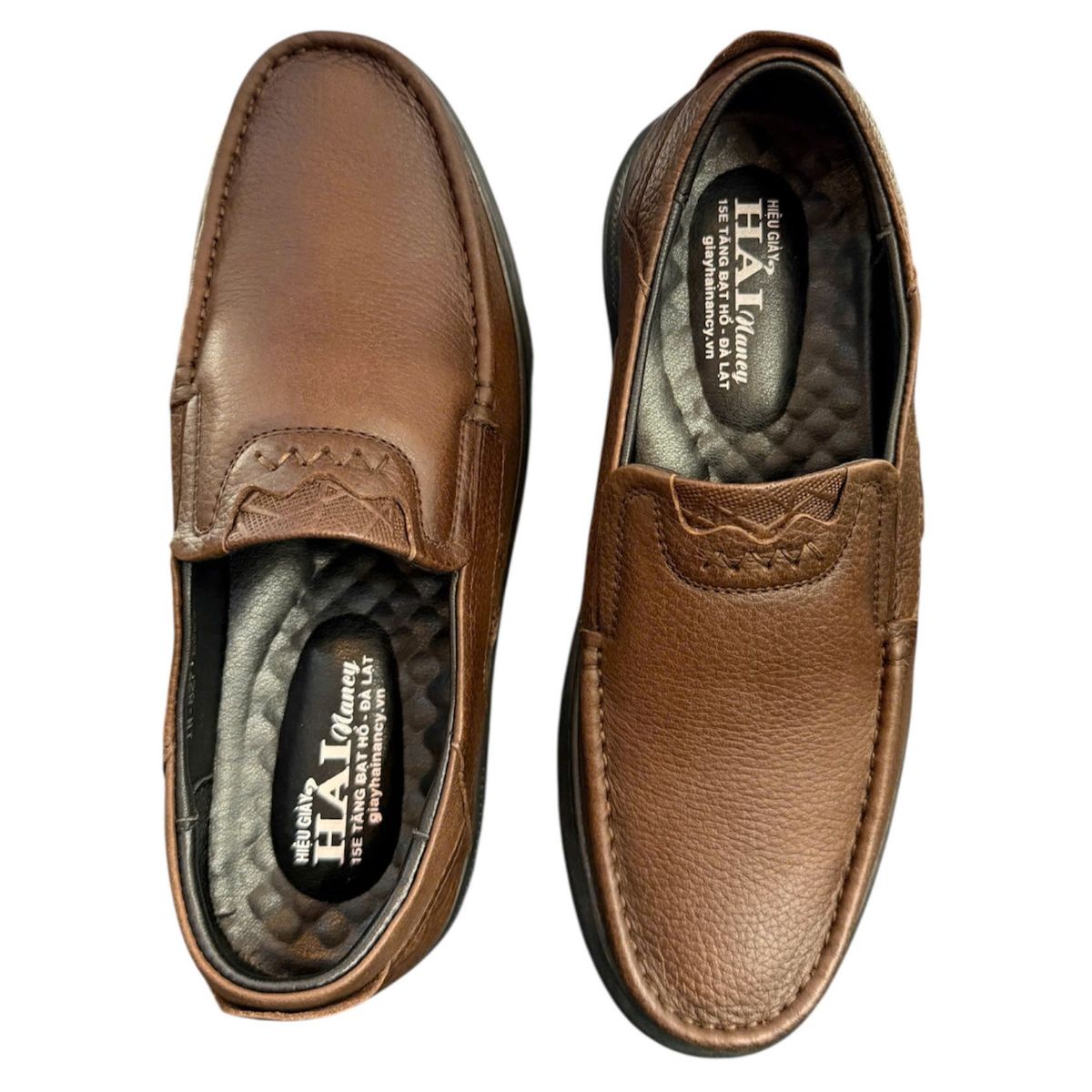 Giày mọi nam xỏ chân Hải Nancy da bò cao cấp IN827N