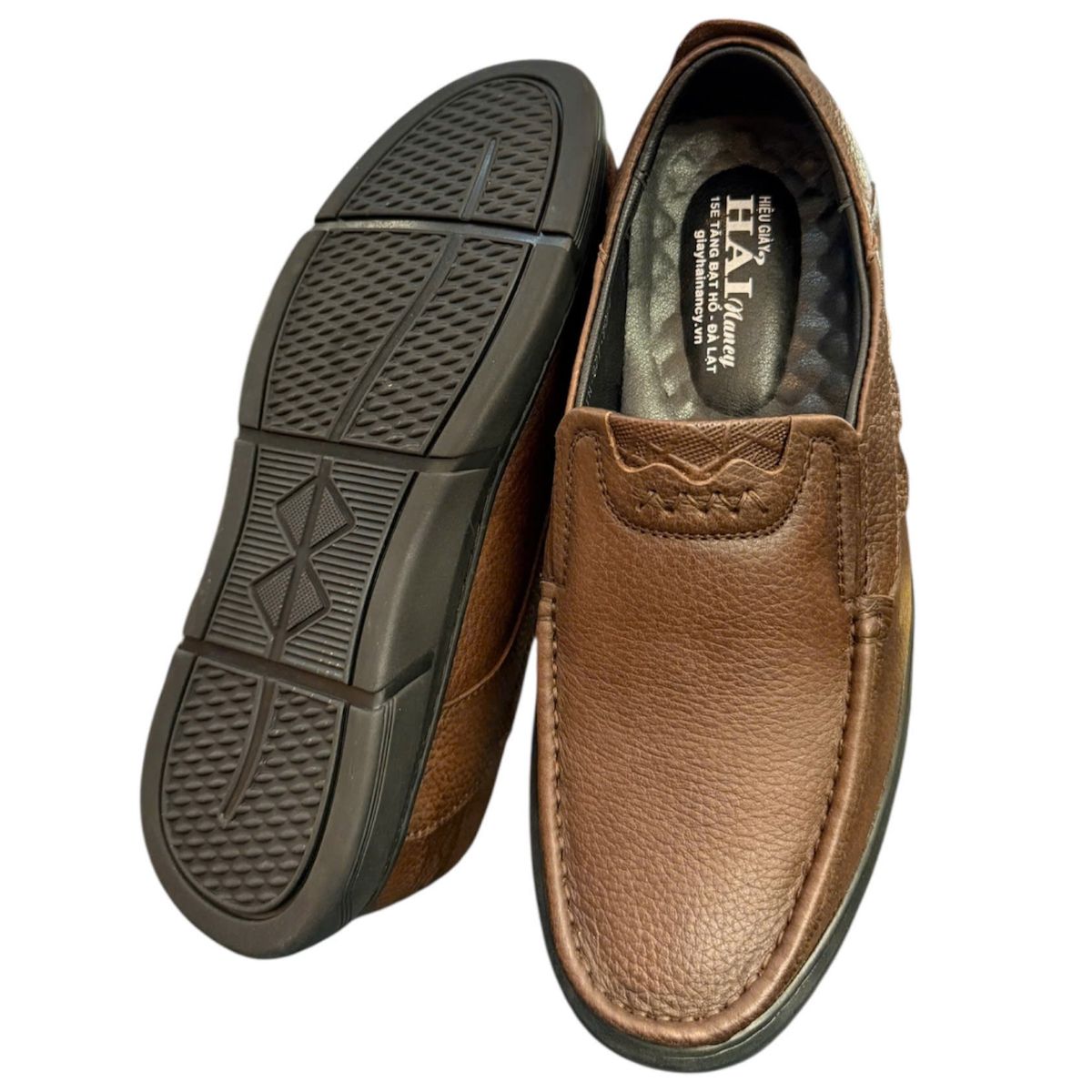 Giày mọi nam xỏ chân Hải Nancy da bò cao cấp IN827N