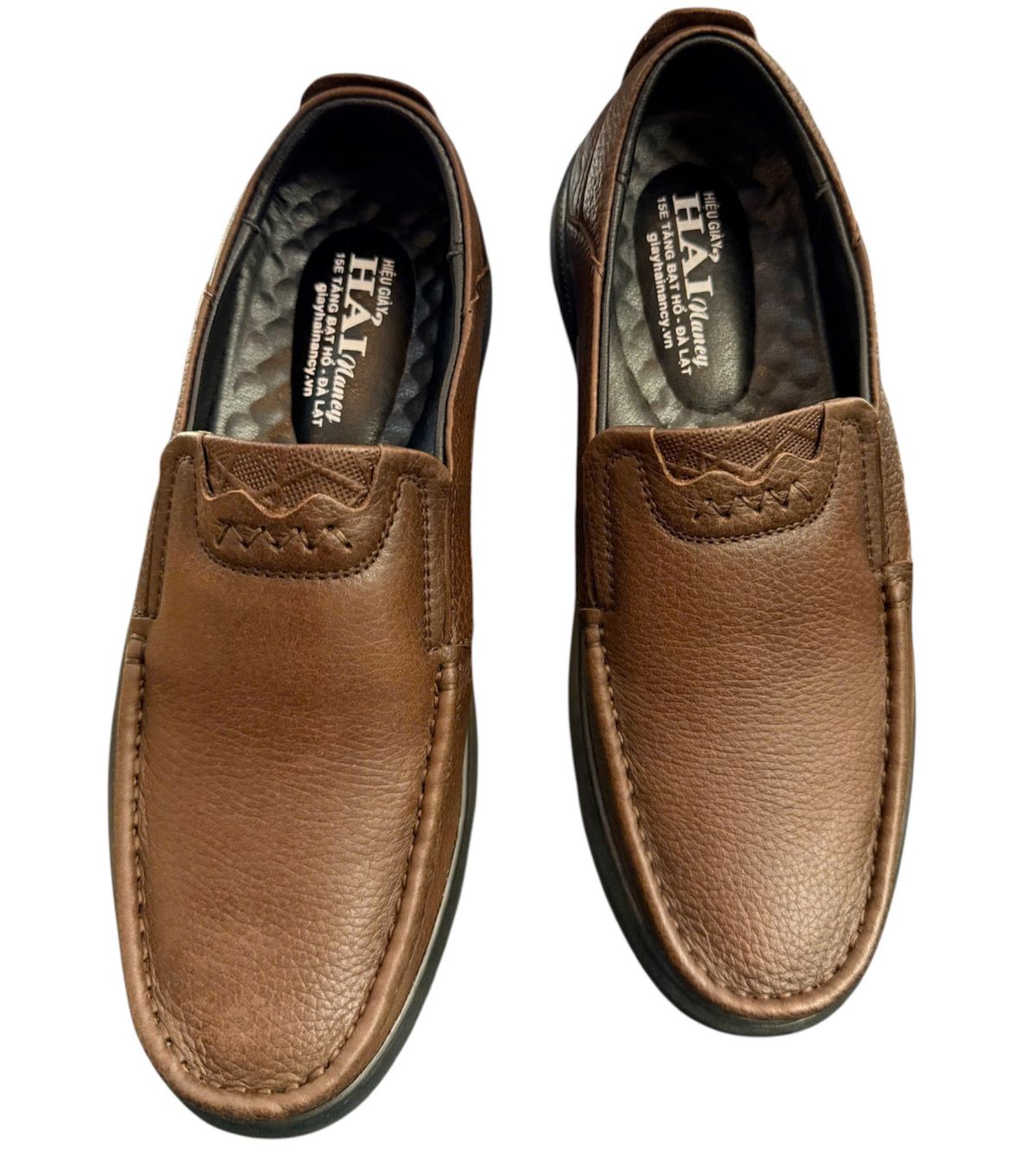 Giày mọi nam xỏ chân Hải Nancy da bò cao cấp IN827N