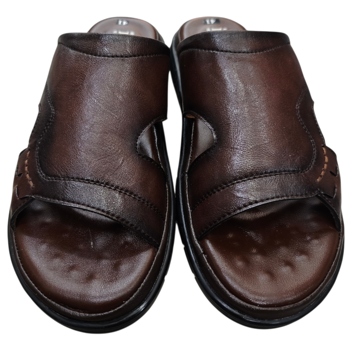 Dép nam quai chéo Hải Nancy da bò cao cấp 46741N