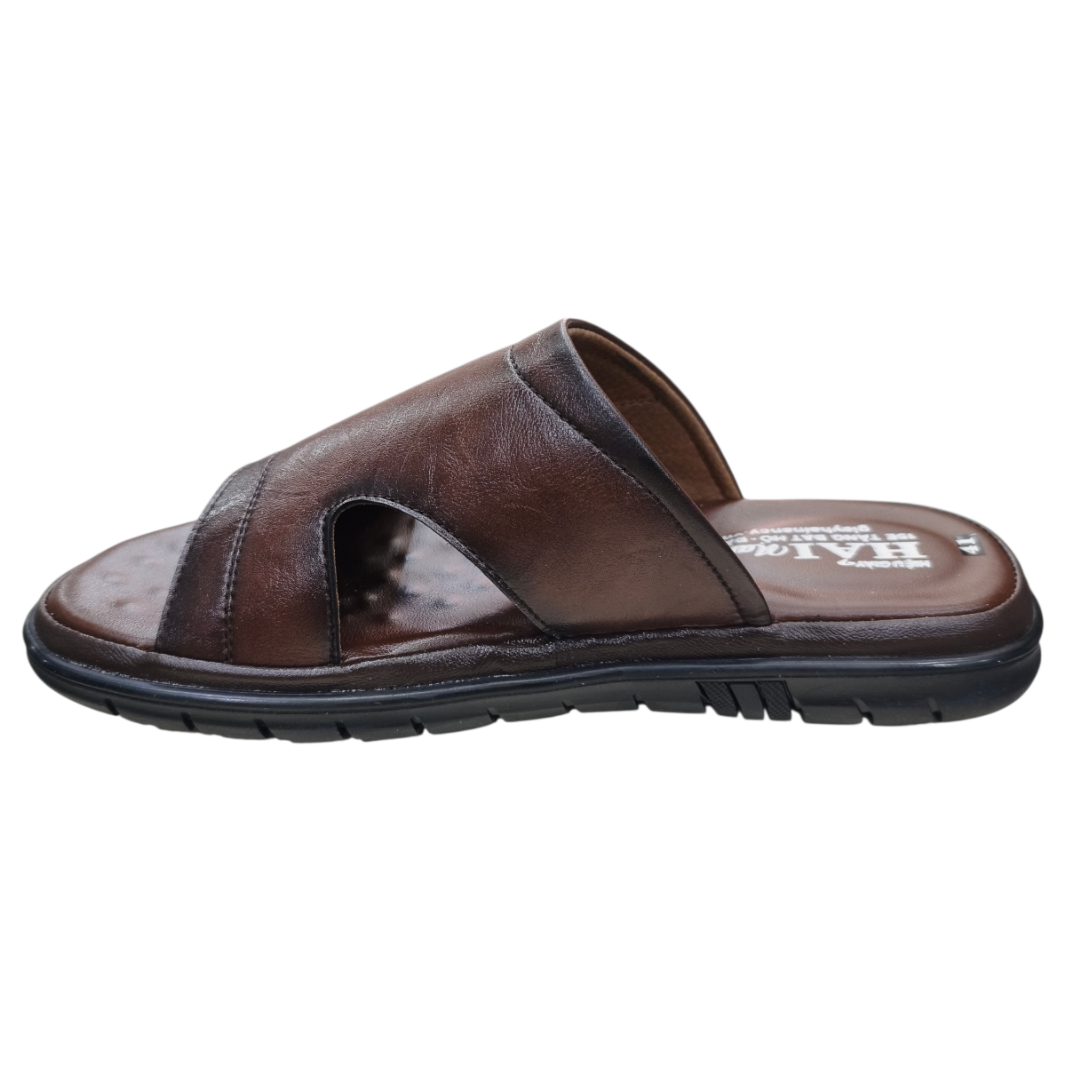 Dép nam quai chéo Hải Nancy da bò cao cấp 46741N