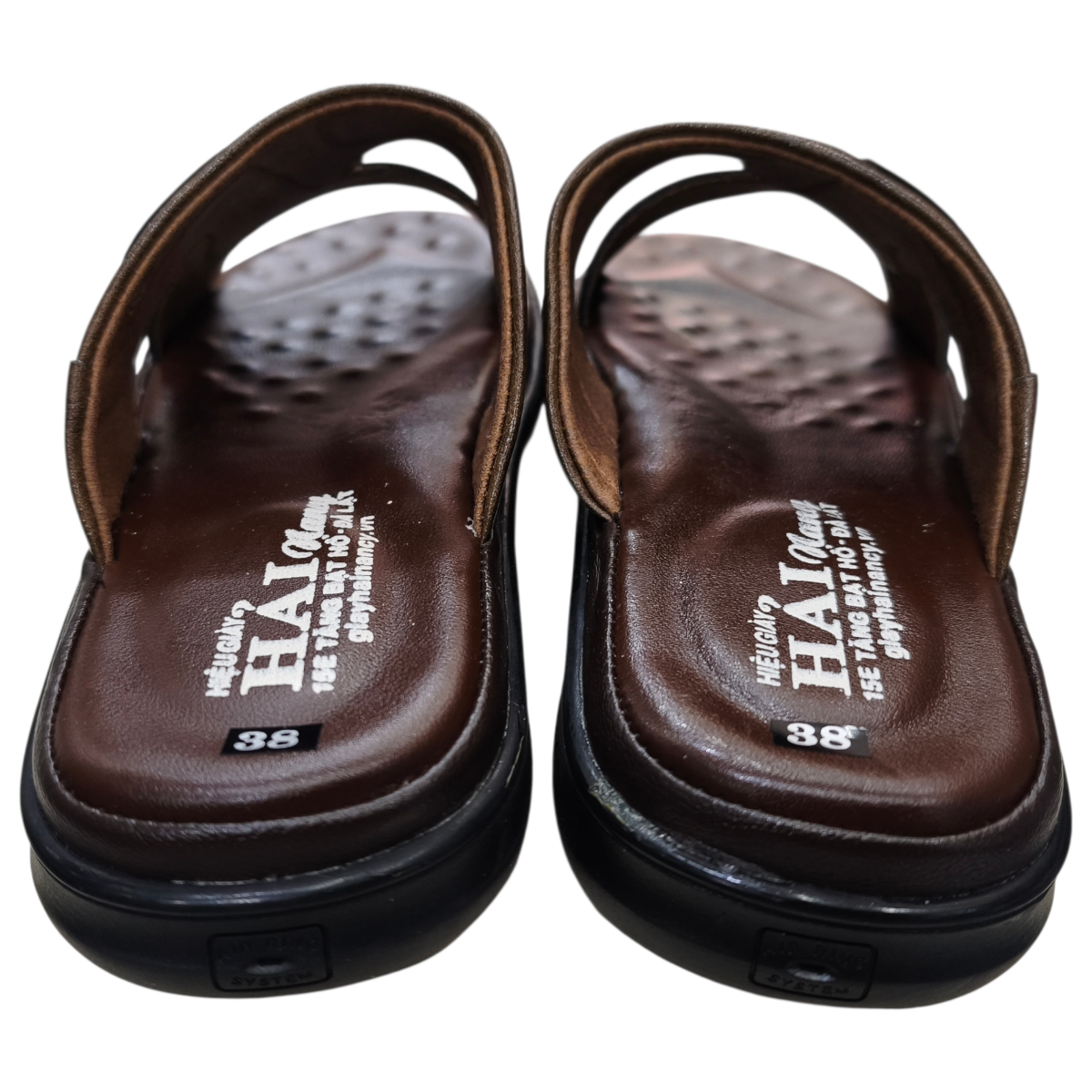 Dép nam quai chéo Hải Nancy da bò cao cấp 46743V