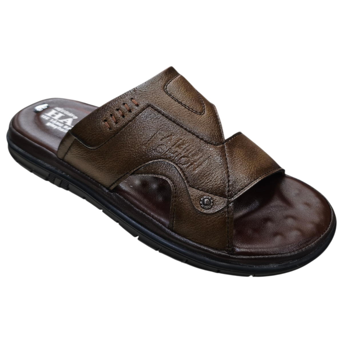 Dép nam quai chéo Hải Nancy da bò cao cấp 46743V