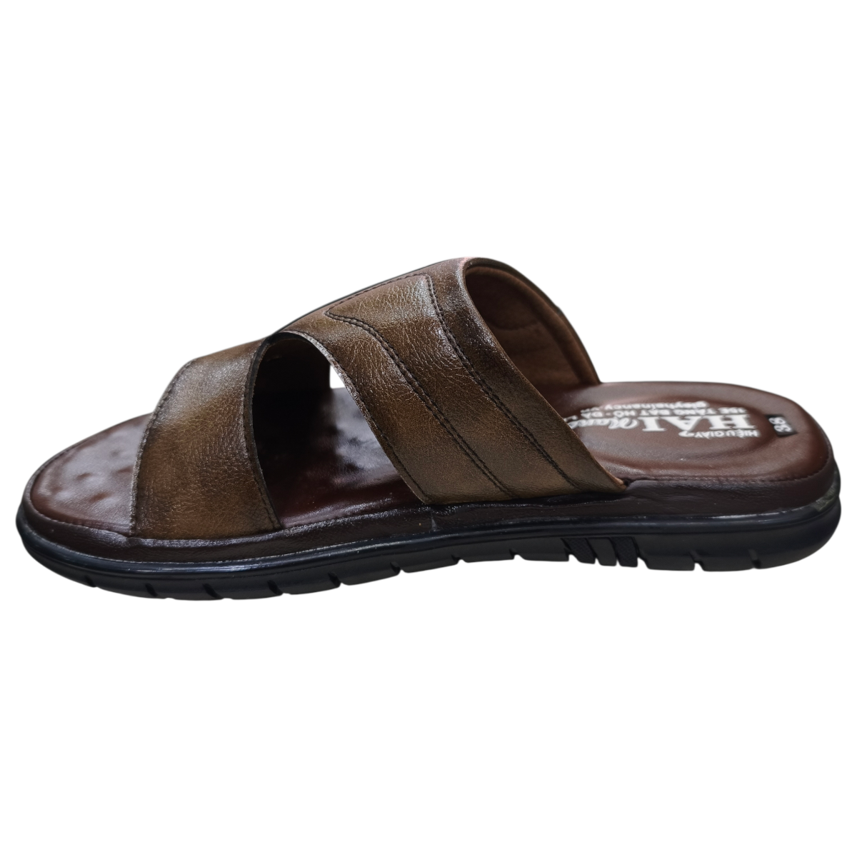 Dép nam quai chéo Hải Nancy da bò cao cấp 46743V