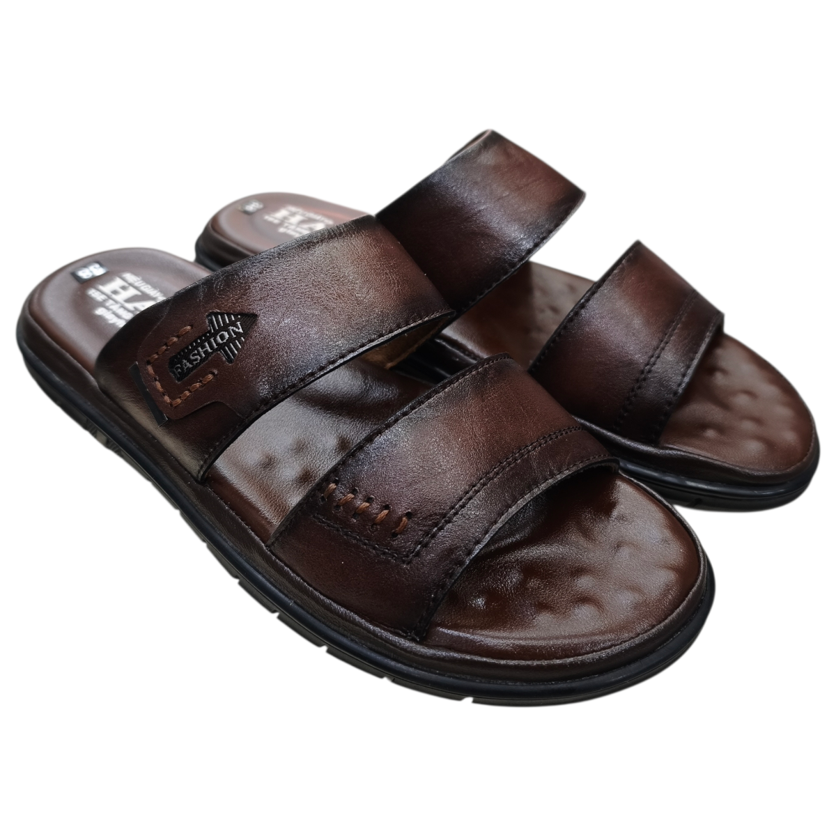 Dép nam quai chéo Hải Nancy da bò cao cấp 46747N