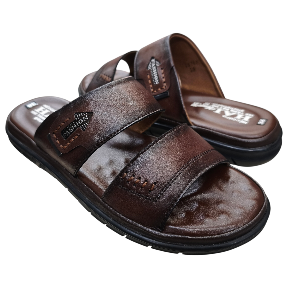 Dép nam quai chéo Hải Nancy da bò cao cấp 46747N