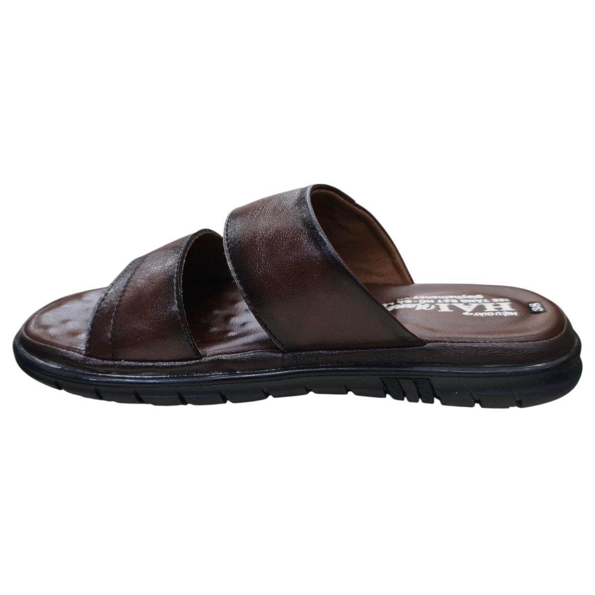 Dép nam quai chéo Hải Nancy da bò cao cấp 46747N