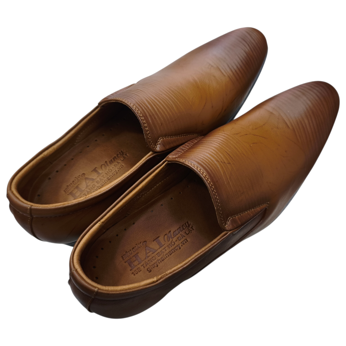 Giày tây nam xỏ chân Hải Nancy da bò cao cấp HT3479V