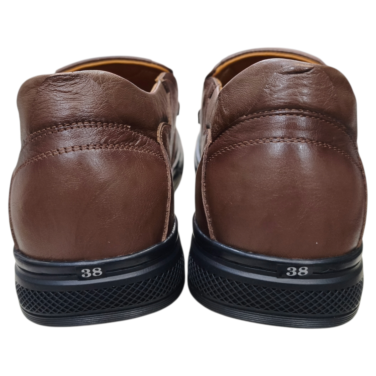 Giày mọi nam tăng chiều cao xỏ chân Hải Nancy da bò cao cấp HH514N