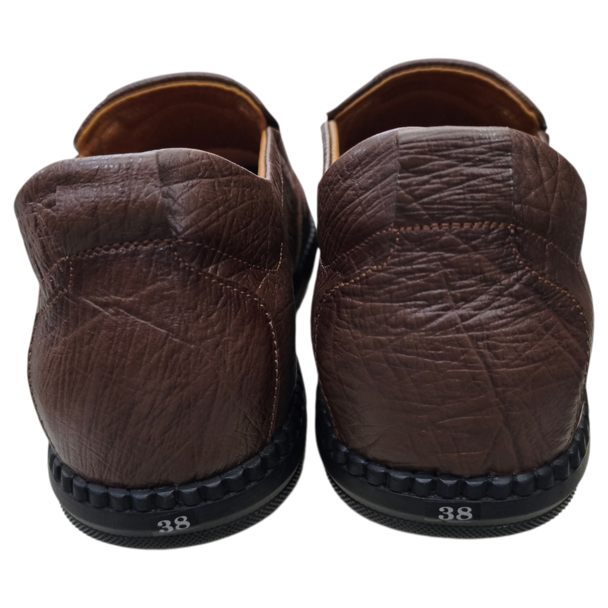 Giày mọi nam tăng chiều cao xỏ chân Hải Nancy da bò cao cấp HH501N