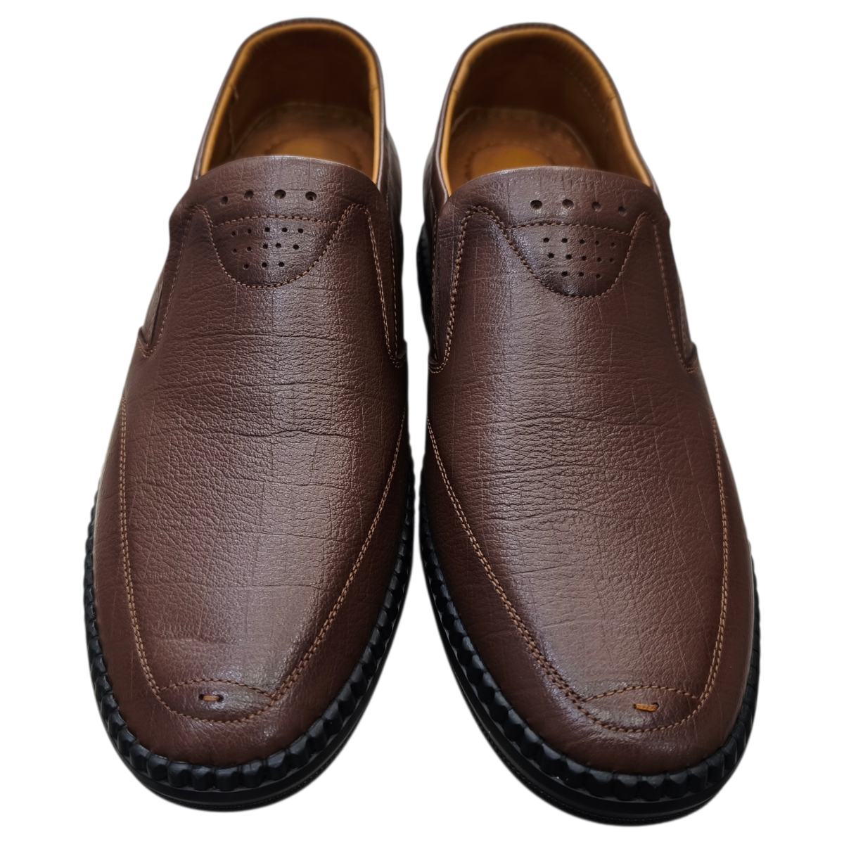 Giày mọi nam tăng chiều cao xỏ chân Hải Nancy da bò cao cấp HH500N