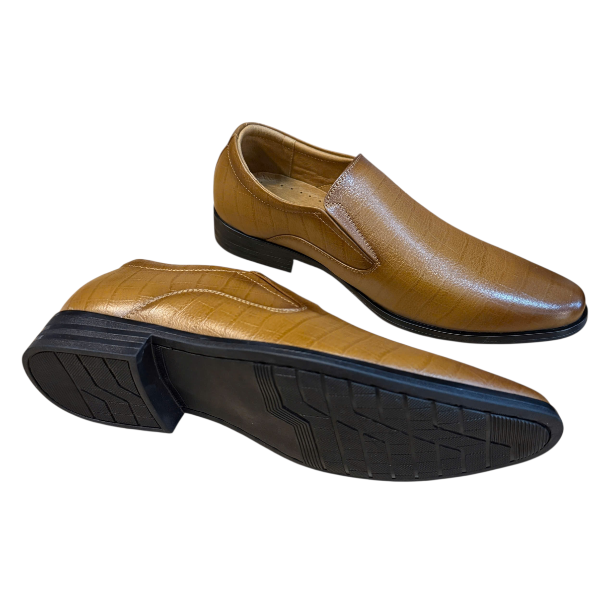 Giày tây nam xỏ chân Hải Nancy da bò vân HT6012V