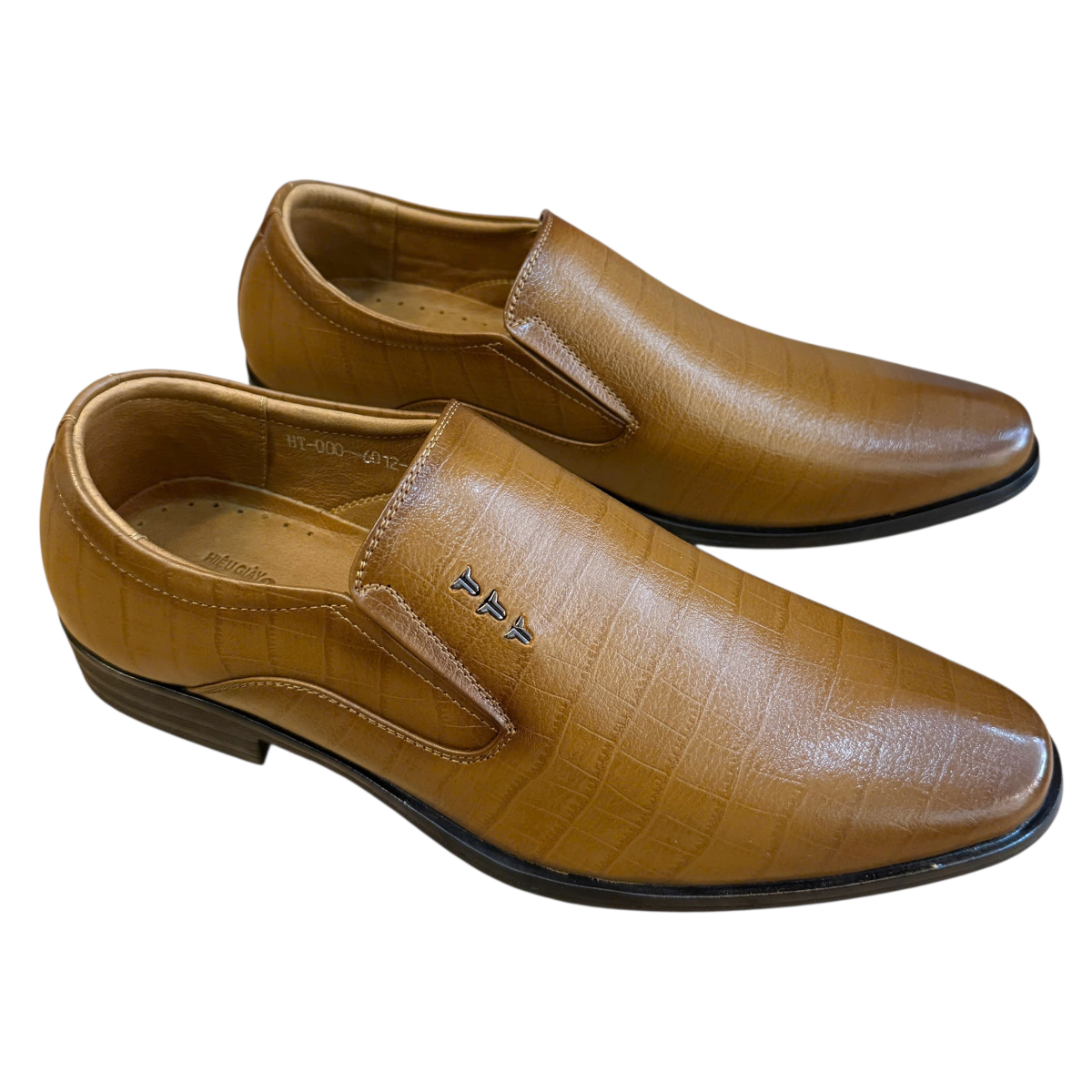 Giày tây nam xỏ chân Hải Nancy da bò vân HT6012V