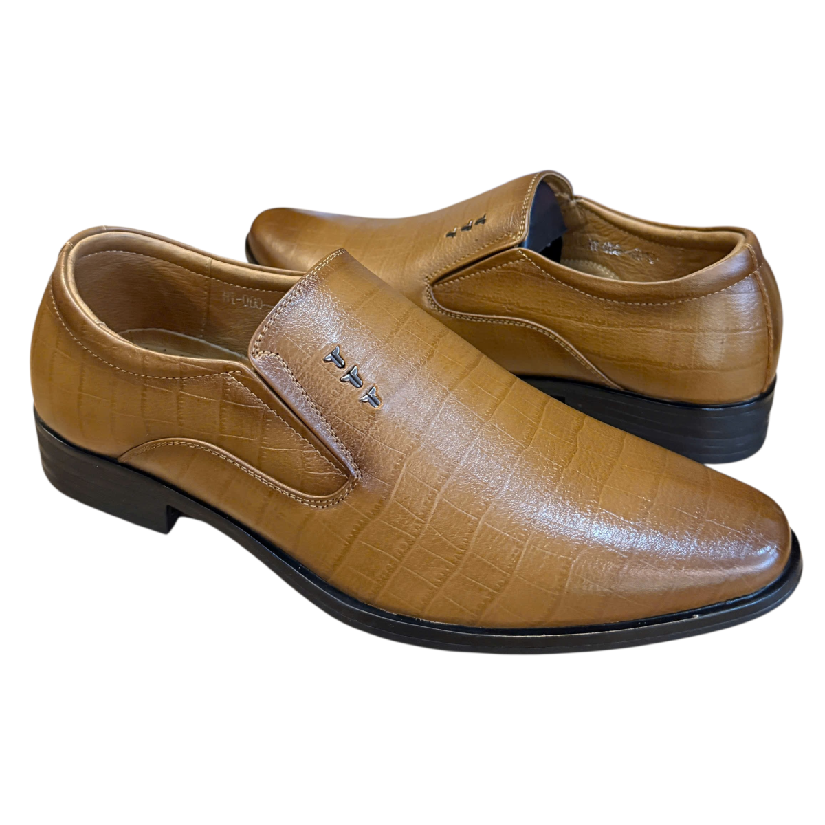 Giày tây nam xỏ chân Hải Nancy da bò vân HT6012V