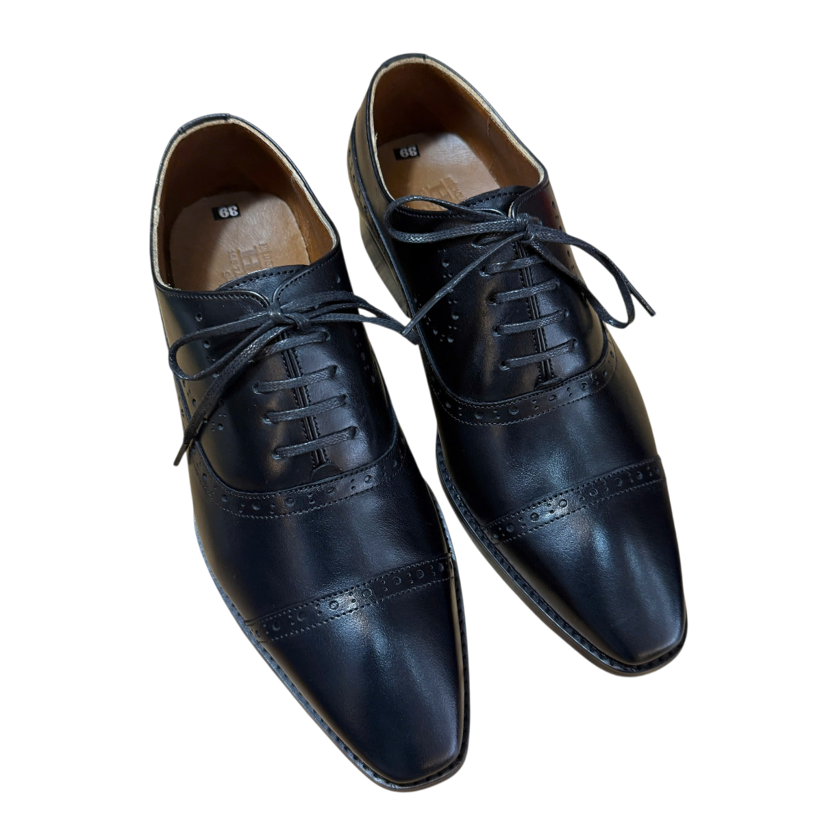 Giày tây nam cột dây Hải Nancy da bò trơn TS2506D