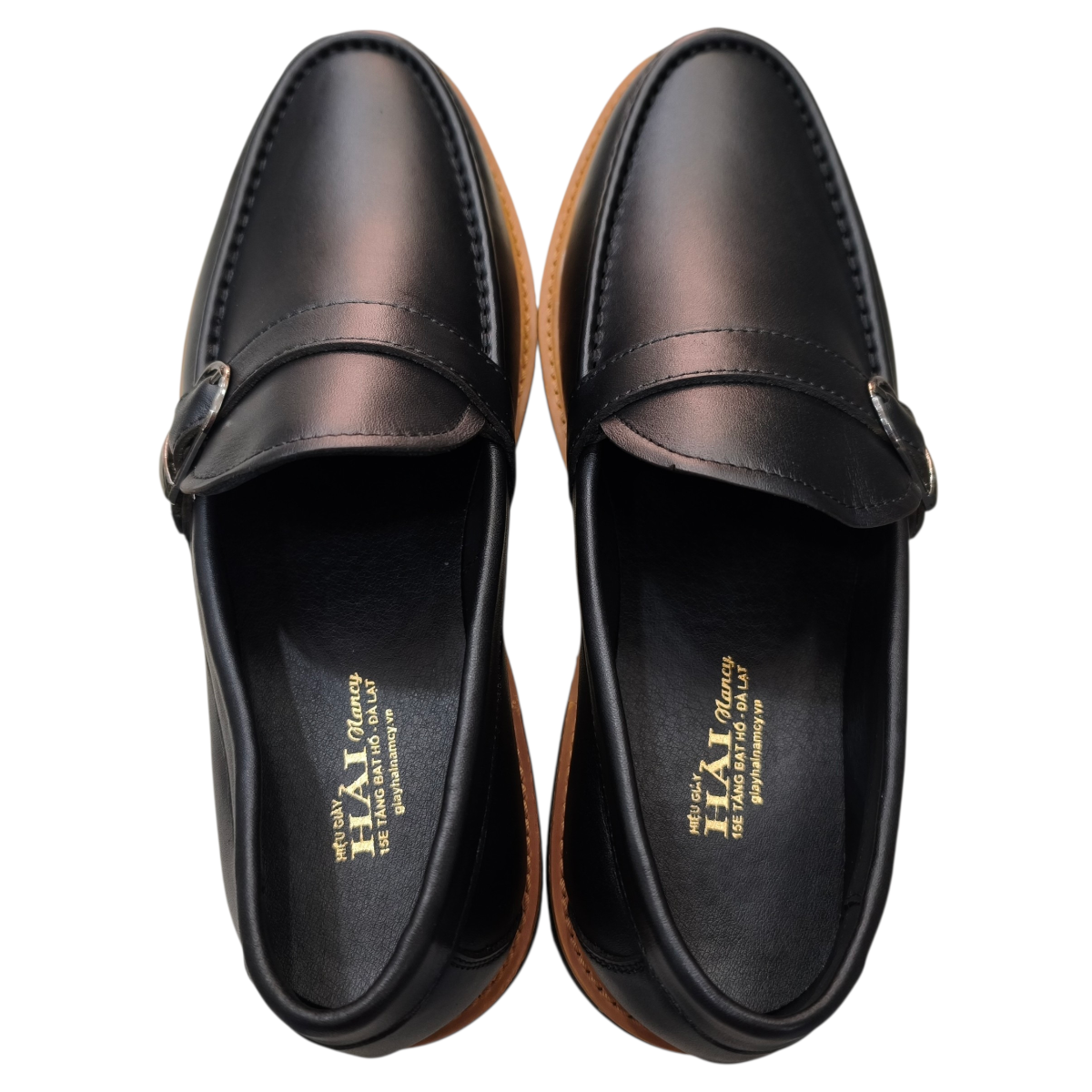 Giày mọi nam mũi tròn Hải Nancy da bò cao cấp AP880D