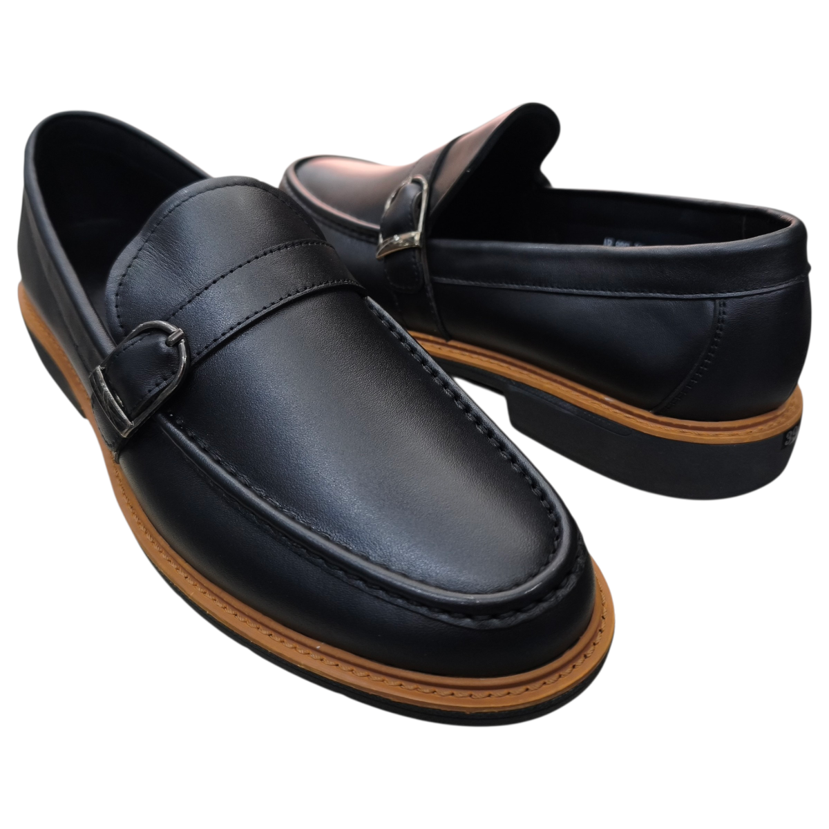 Giày mọi nam mũi tròn Hải Nancy da bò cao cấp AP880D