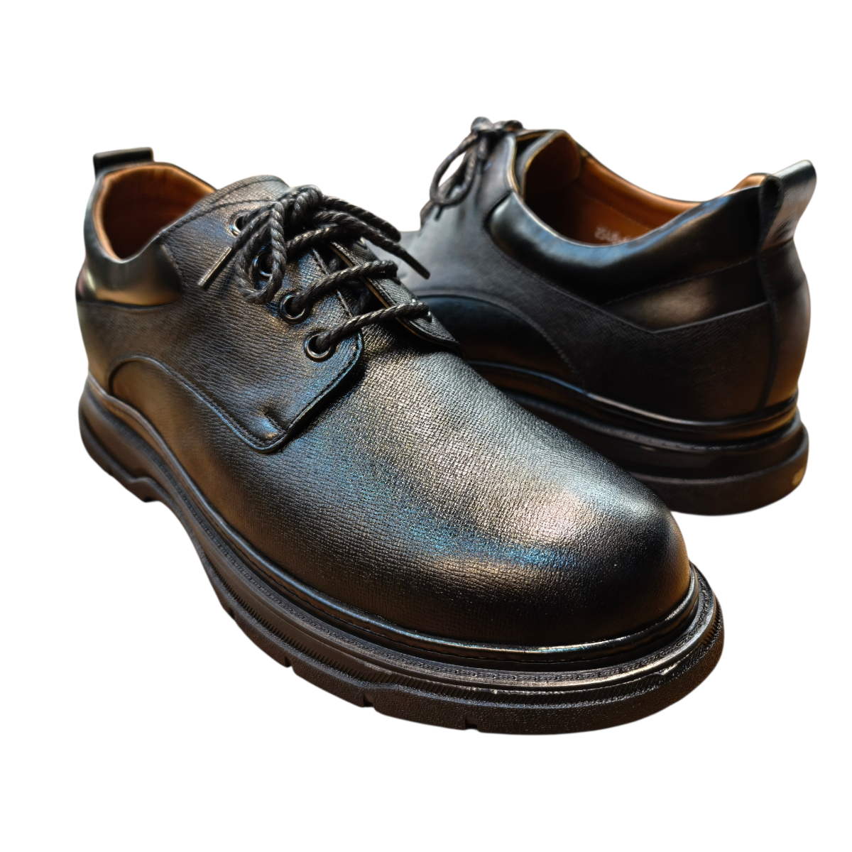 Giày tây nam tăng chiều cao cột dây Hải Nancy da bò cao cấp C2548D