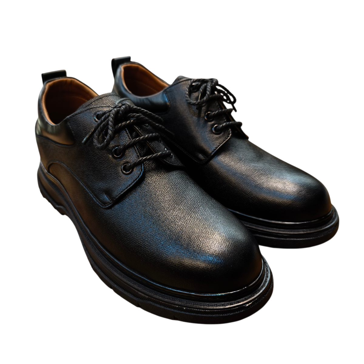 Giày tây nam tăng chiều cao cột dây Hải Nancy da bò cao cấp C2548D