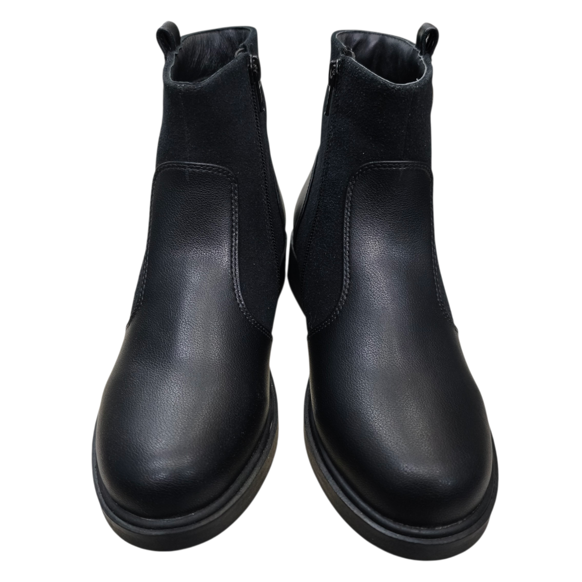 Giày bốt nữ khoá kéo 1 bên Hải Nancy da bò cao cấp DHU929D