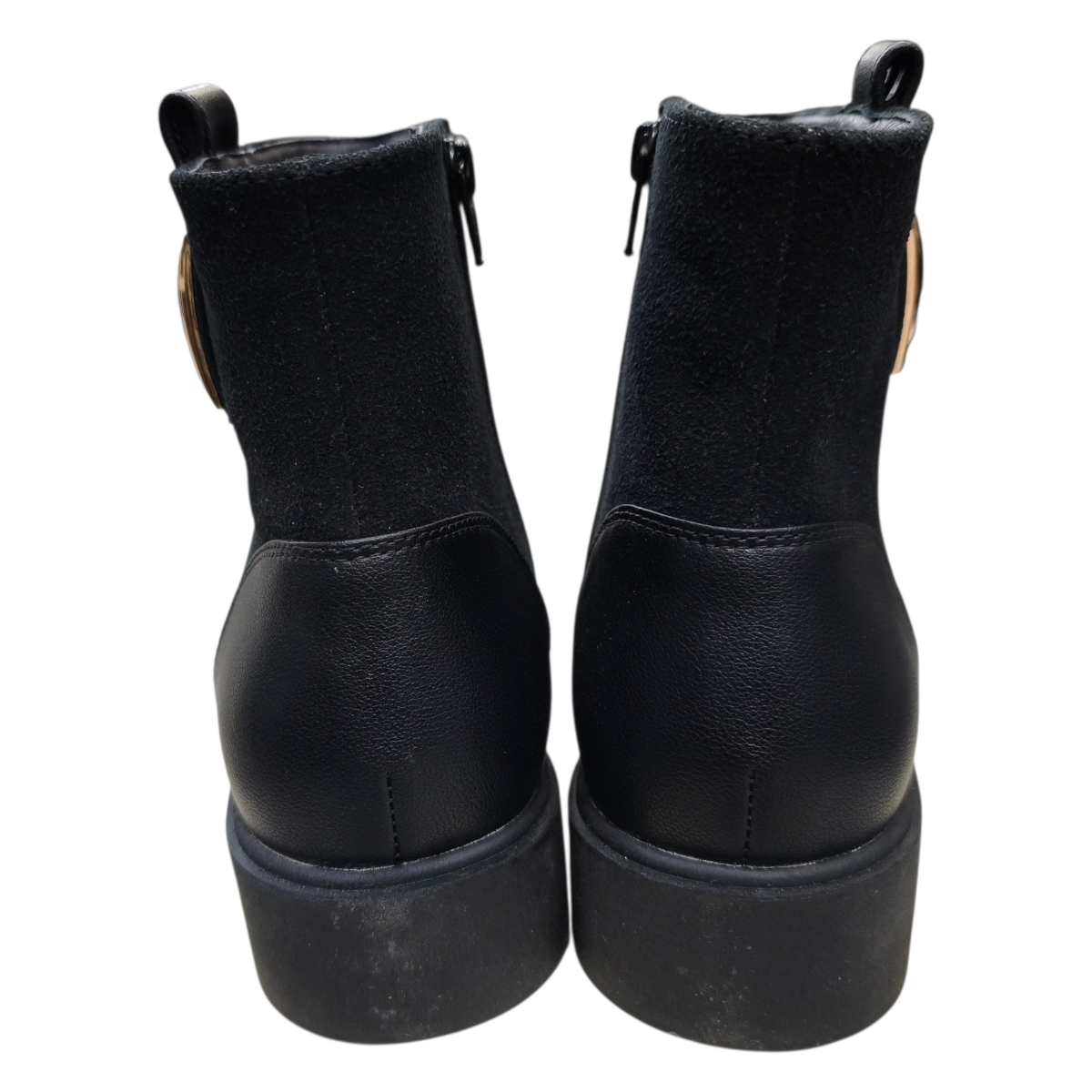 Giày bốt nữ khoá kéo 1 bên Hải Nancy da bò cao cấp DHU929D