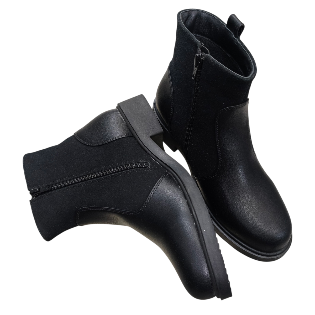 Giày bốt nữ khoá kéo 1 bên Hải Nancy da bò cao cấp DHU929D