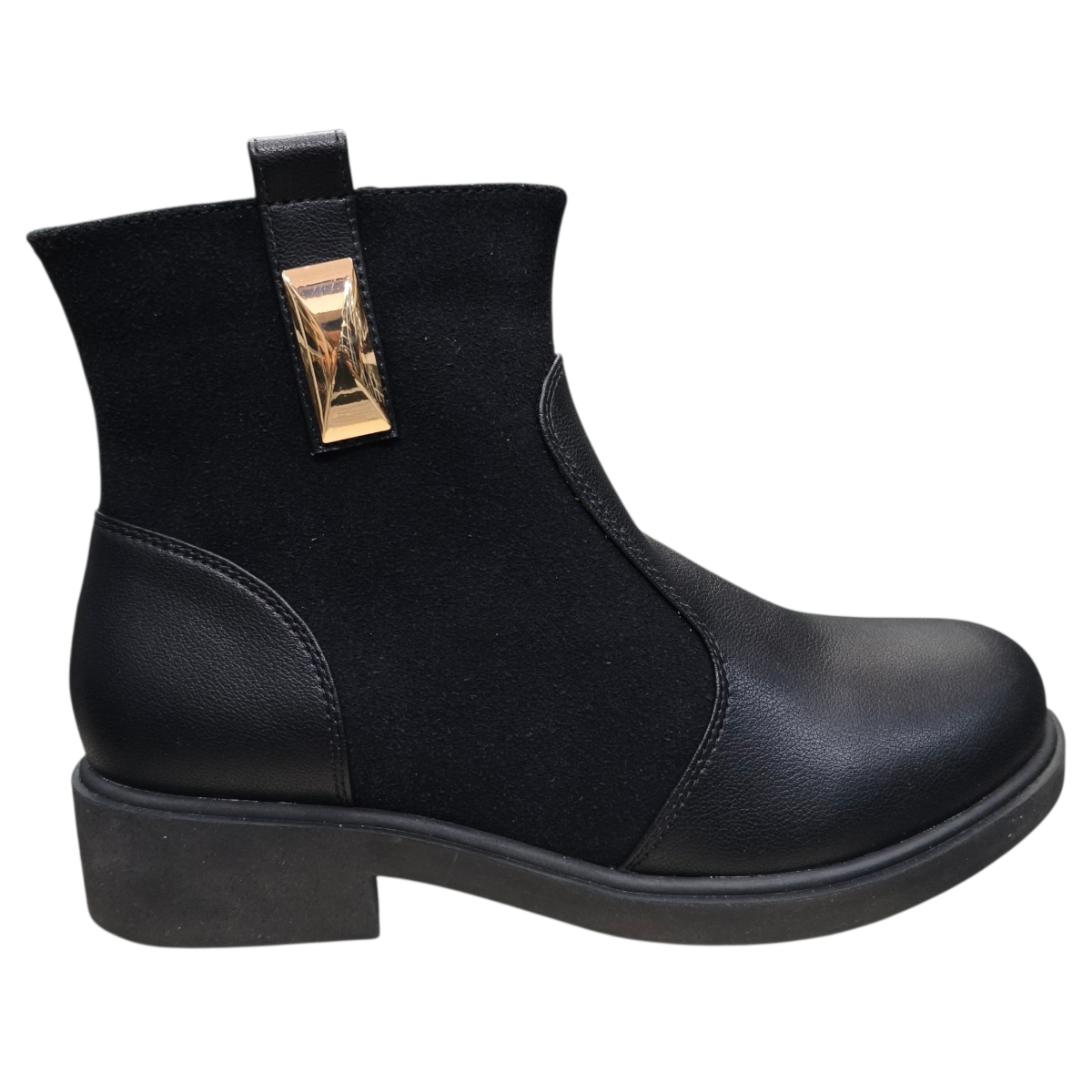 Giày bốt nữ khoá kéo 1 bên Hải Nancy da bò cao cấp DHU929D