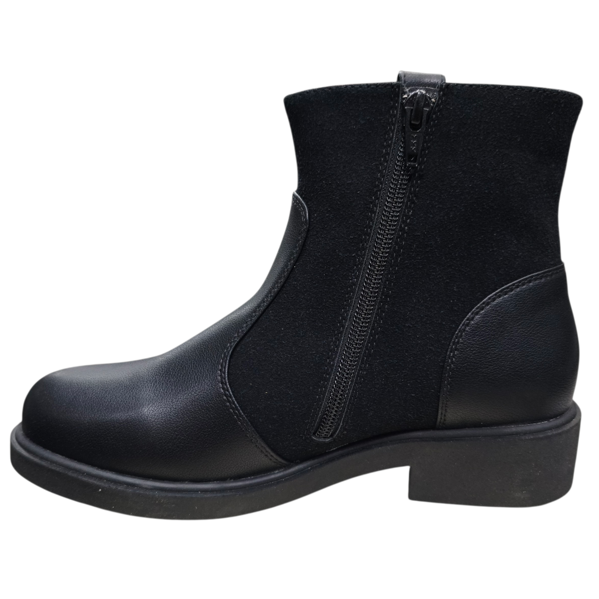 Giày bốt nữ khoá kéo 1 bên Hải Nancy da bò cao cấp DHU929D