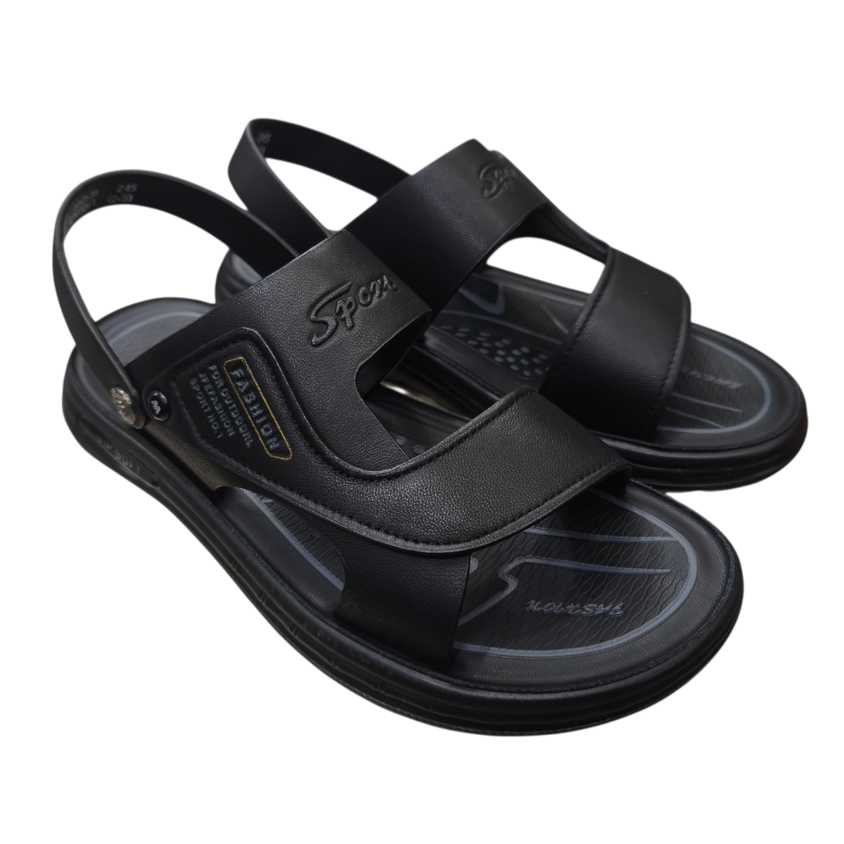Sandal nam quai chéo Hải Nancy da bò cao cấp 682618D