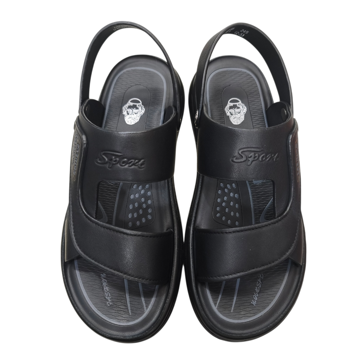 Sandal nam quai chéo Hải Nancy da bò cao cấp 682618D