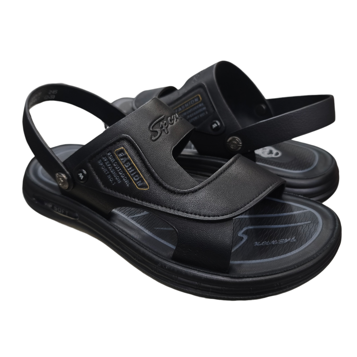 Sandal nam quai chéo Hải Nancy da bò cao cấp 682618D