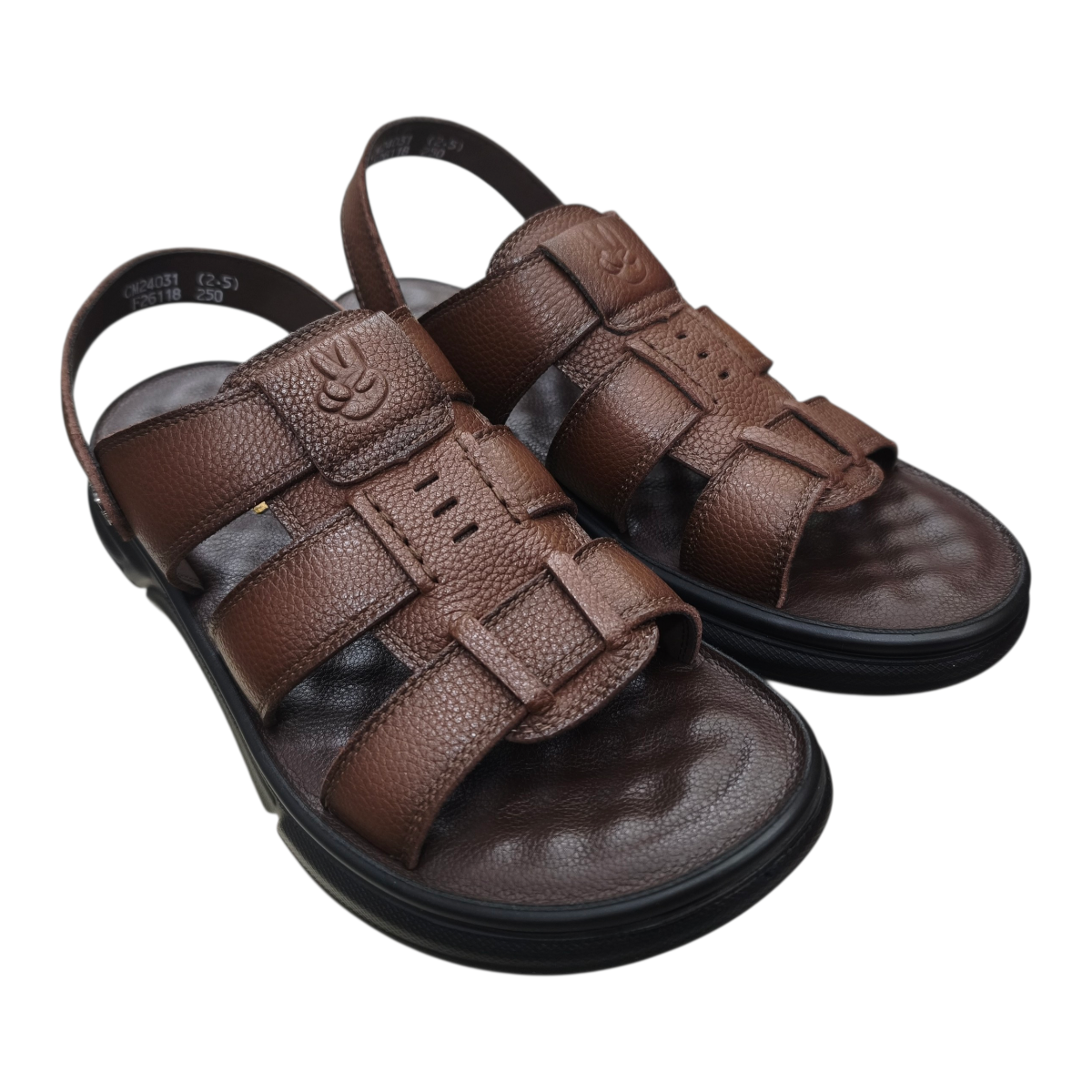 Sandal nam quai chéo Hải Nancy da bò cao cấp F26118N