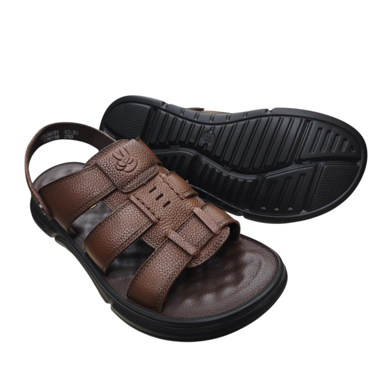 Sandal nam quai chéo Hải Nancy da bò cao cấp F26118N