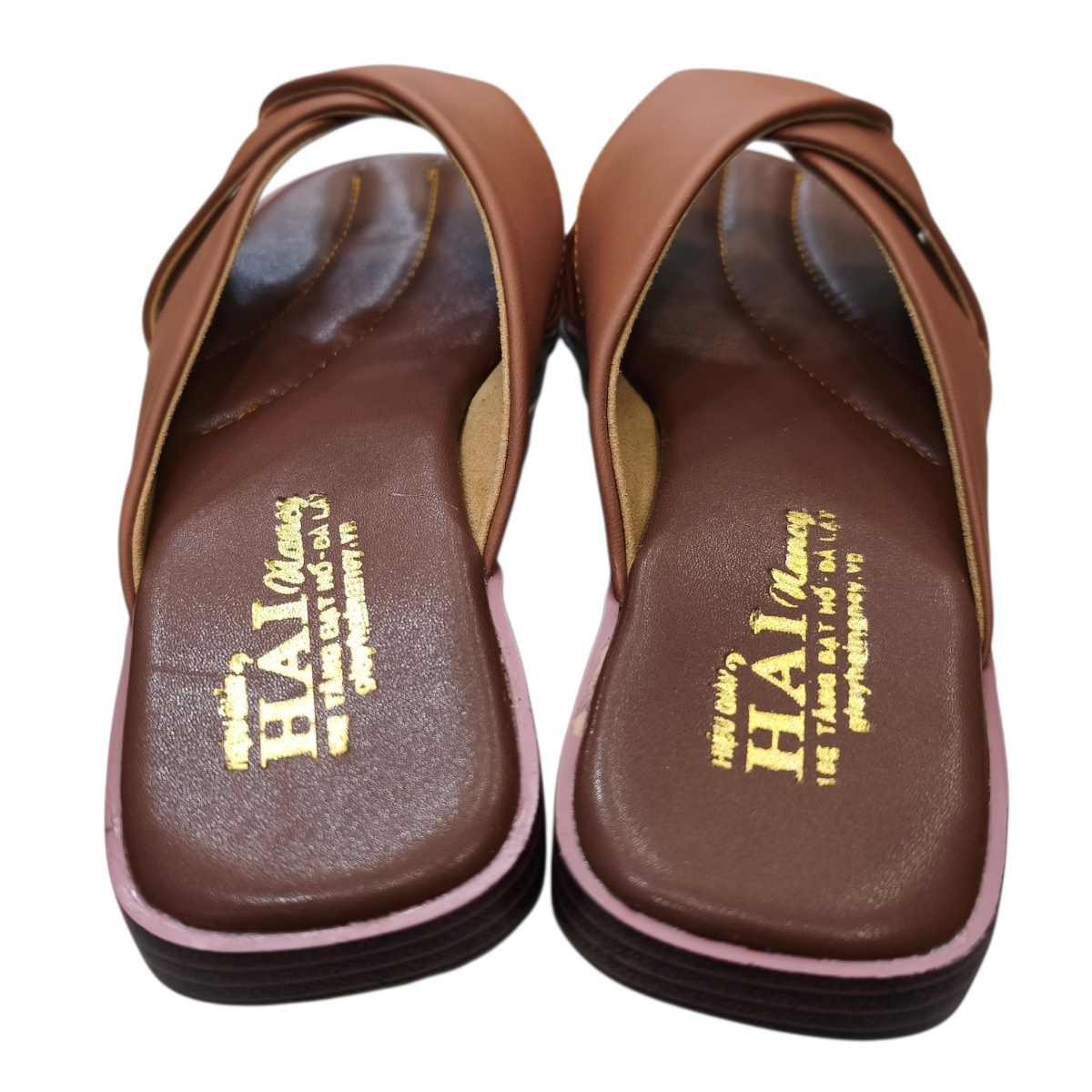 Dép nữ bản nơ Hải Nancy da cừu hạt mềm DH611N