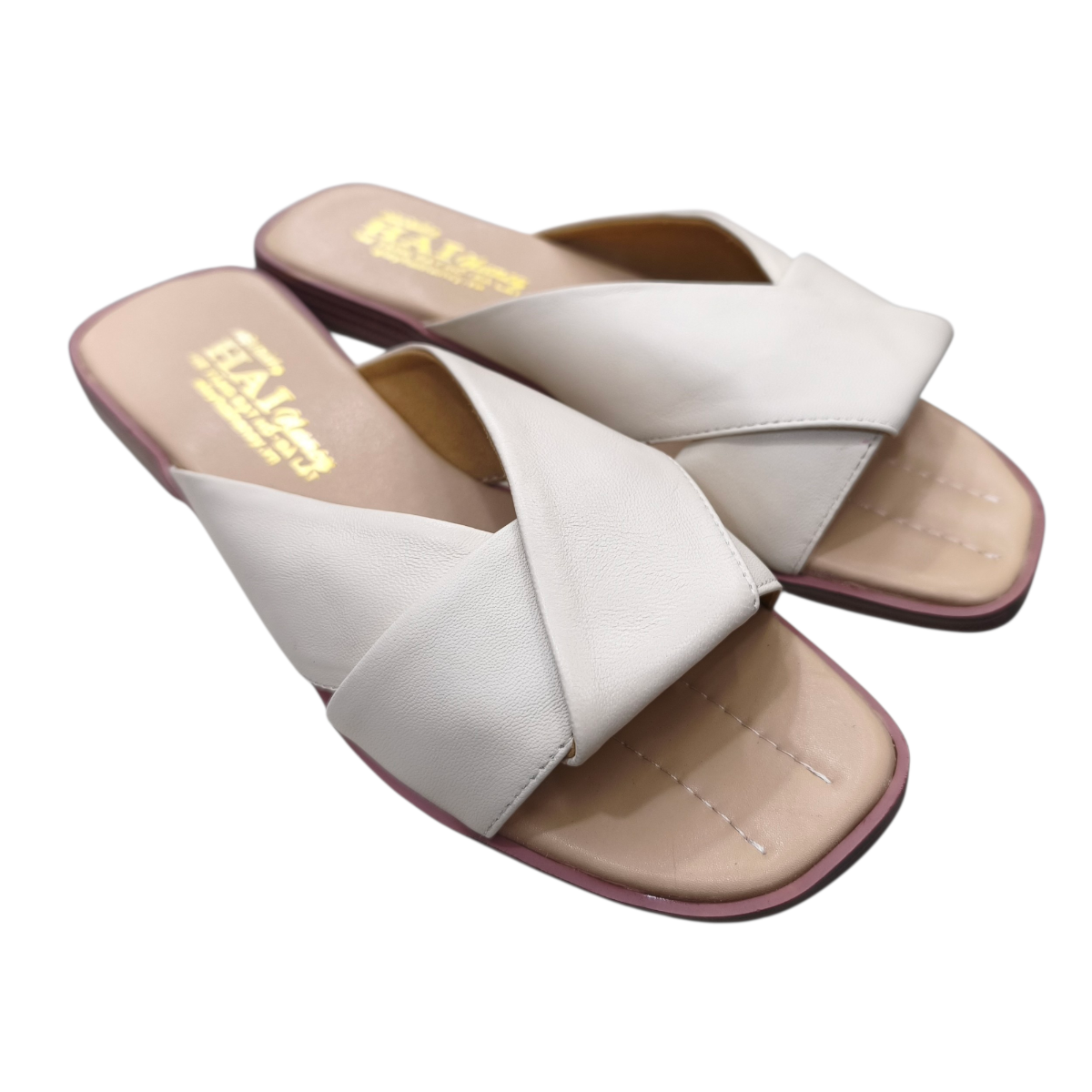 Dép nữ bản nơ Hải Nancy da cừu hạt mềm DH612K