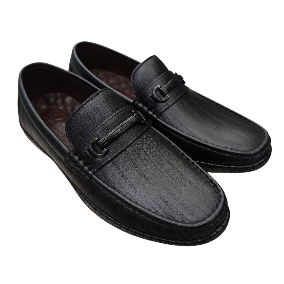 Giày mọi nam xỏ chân Hải Nancy da bò vân AH46868D