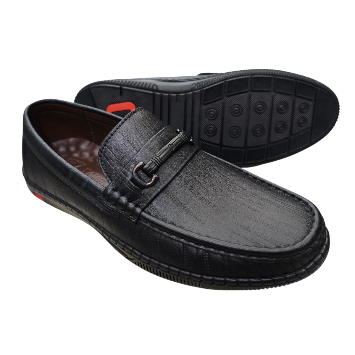 Giày mọi nam xỏ chân Hải Nancy da bò vân AH46868D