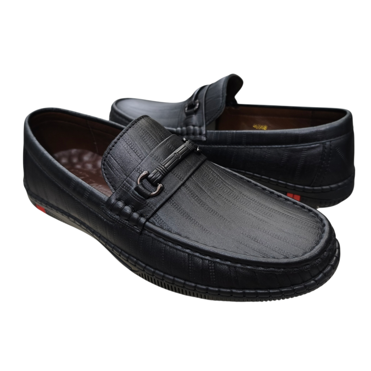 Giày mọi nam xỏ chân Hải Nancy da bò vân AH46868D