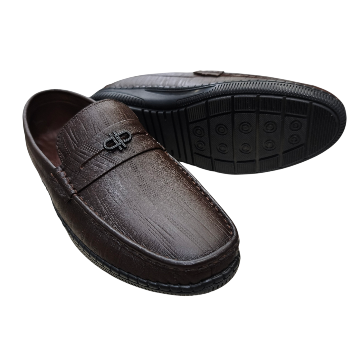 Giày mọi nam xỏ chân Hải Nancy da bò vân AH46867N