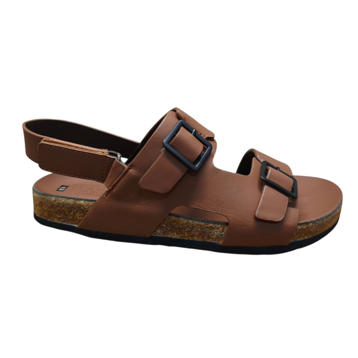 Sandal nam quai chéo Hải Nancy da bò trơn SC02V