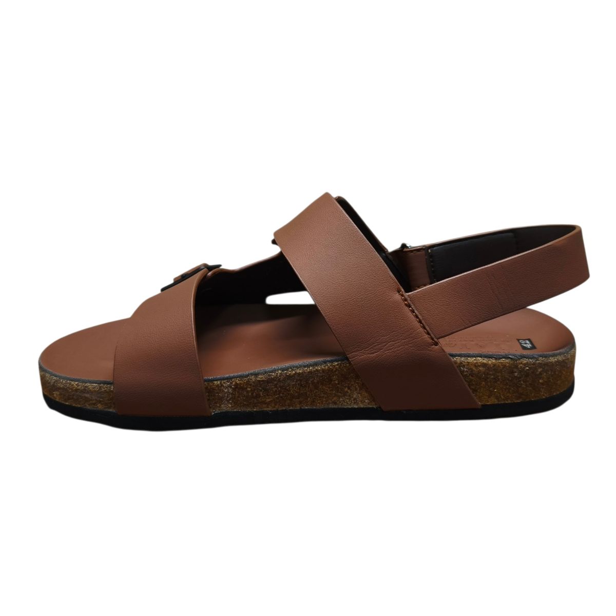 Sandal nam quai chéo Hải Nancy da bò trơn SC02V