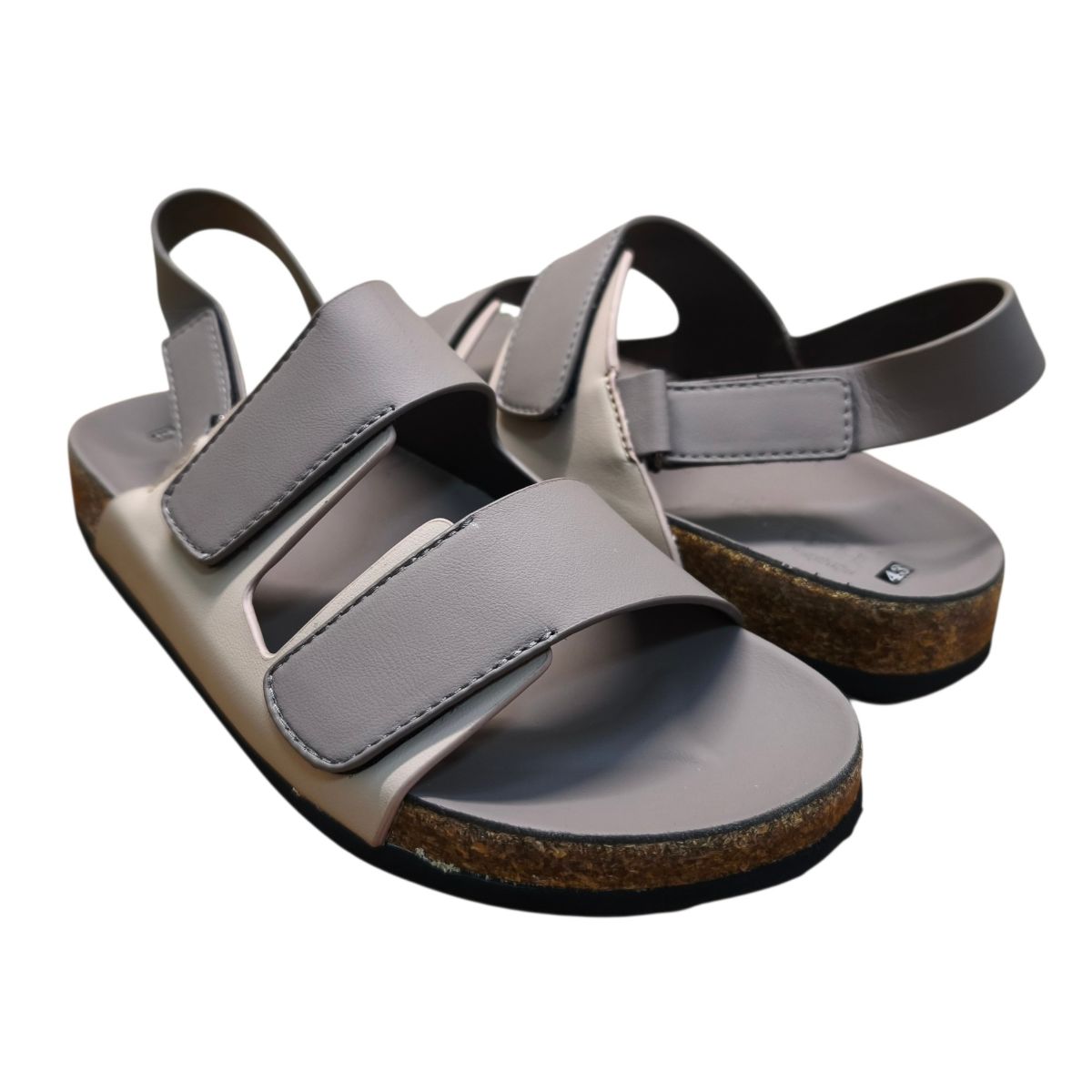 Sandal nam quai chéo Hải Nancy da bò trơn SC01X