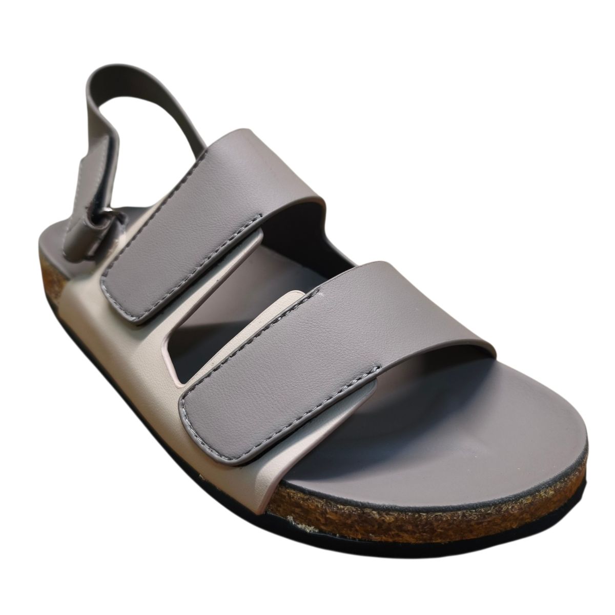 Sandal nam quai chéo Hải Nancy da bò trơn SC01X
