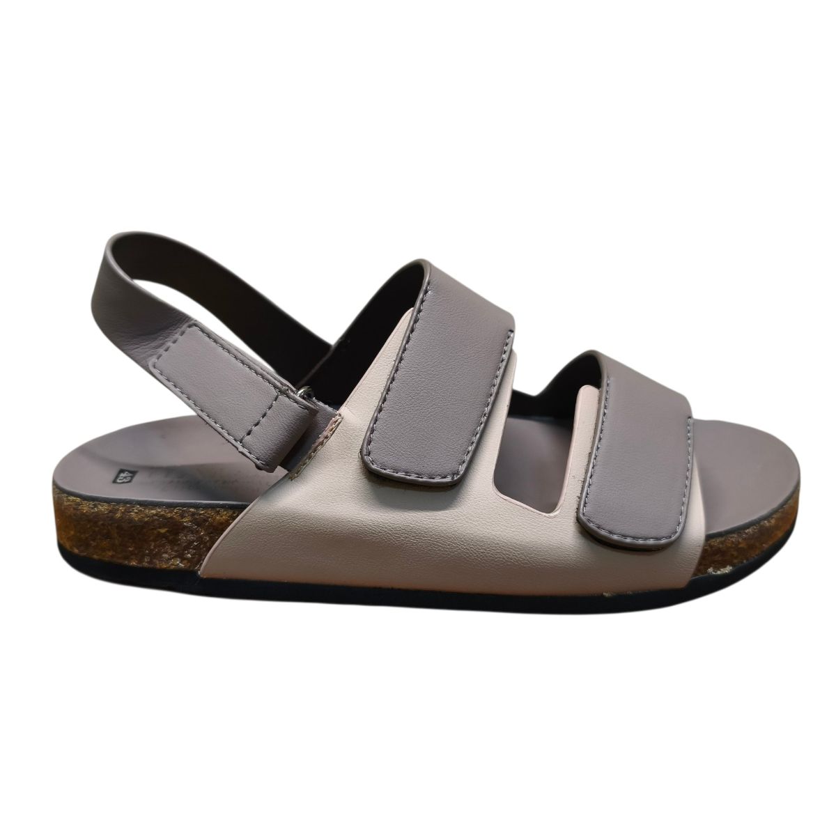 Sandal nam quai chéo Hải Nancy da bò trơn SC01X